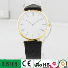 Reloj de pulsera de cuero de acero inoxidable